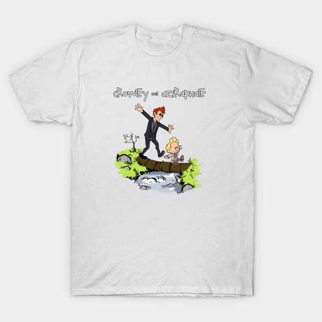 Good Omens With Calvin And Hobbes Good Omen T Shirt Teepublic 0587